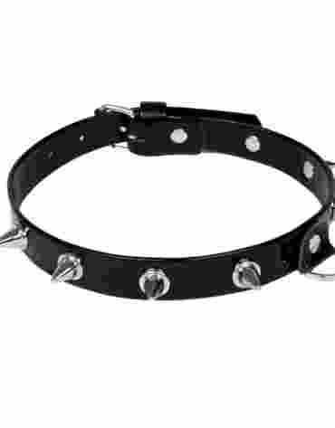 Whips Vegan Czarna obroża damska z kolcami 2 cm