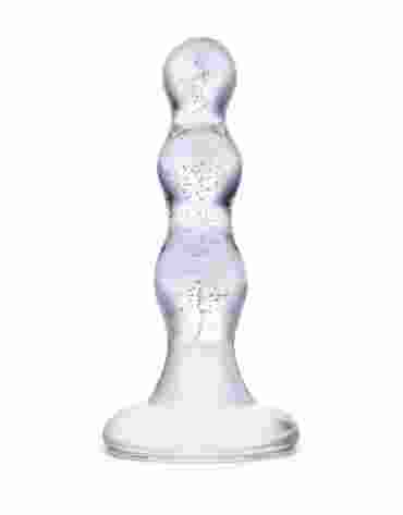 Kulkowa zatyczka analna Glas Triple Play Beaded Glass Butt Plug
