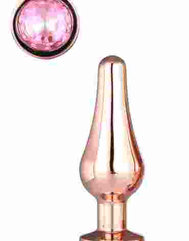 DREAMTOYS KOREK ANALNY GLEAMING LOVE ROSE GOLD PLEASURE PLUG S