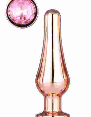DREAMTOYS KOREK ANALNY GLEAMING LOVE ROSE GOLD PLEASURE PLUG M