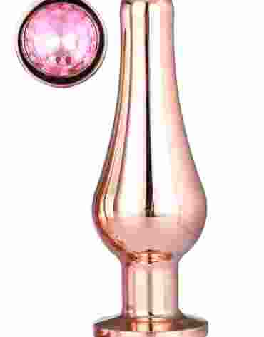 DREAMTOYS KOREK ANALNY GLEAMING LOVE ROSE GOLD PLEASURE PLUG L