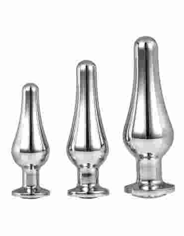 DREAMTOYS ZESTAW KORKÓW GLEAMING LOVE PLEASURE SET SILVER