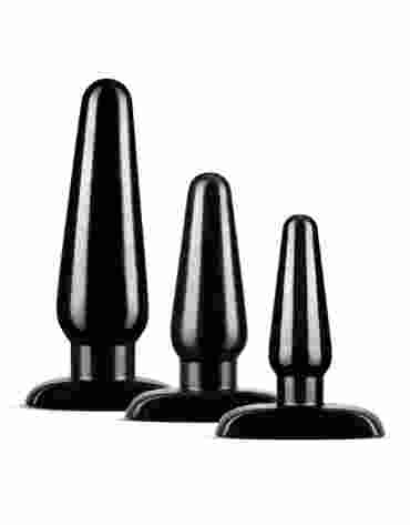 BLUSH ZESTAW KORKÓW ANAL ADVENTURES BASIC PLUG KIT BLACK