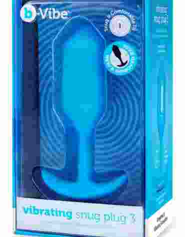B-VIBE VIBRATING SNUG PLUG 3 BLUE
