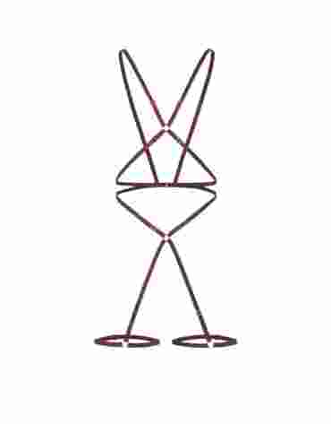 Promees Batty burgundy Body Harness