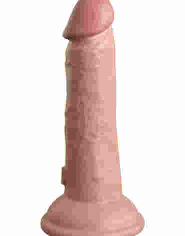 Miękkie silikonowe dildo z twardszym rdzeniem King Cock 6 Inch Dual Density Silicone Cock Light