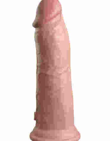 Miękkie silikonowe dildo z twardszym rdzeniem King Cock 8 Inch Dual Density Silicone Cock Light