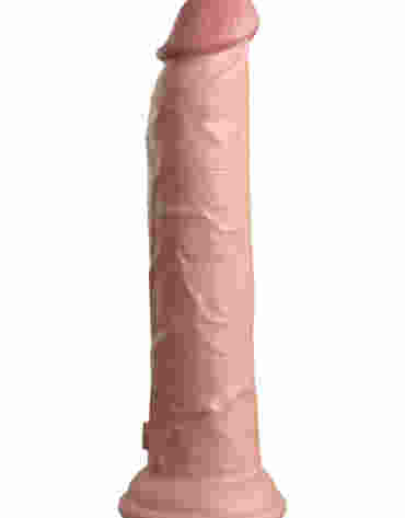 Miękkie silikonowe dildo z twardszym rdzeniem King Cock 9 Inch Dual Density Silicone Cock Light
