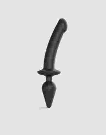 Dustronne dildo-korek Strap-on-me Switch Plug-in Semi-realistic Dildo Black XXL