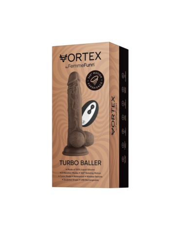Vortex Brązowy Wibrator Wireless Turbo Baller
