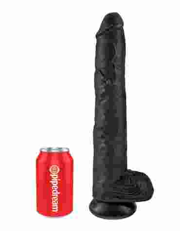 King Cock 14" Cock with Balls Black