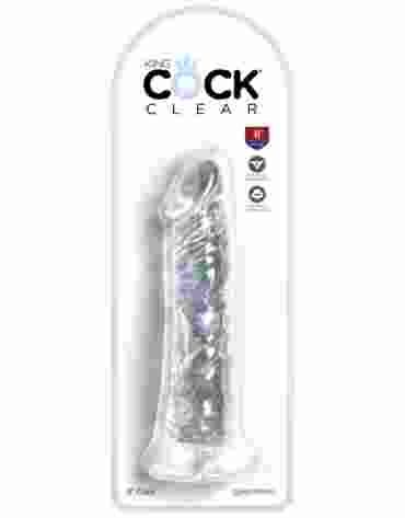 King Cock 8 Inch Cock Transparant