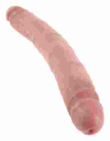 King Cock 12" Slim Double Dildo Flesh