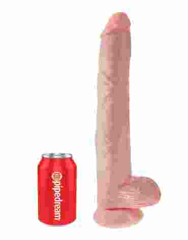 King Cock 14" Cock with Balls Flesh