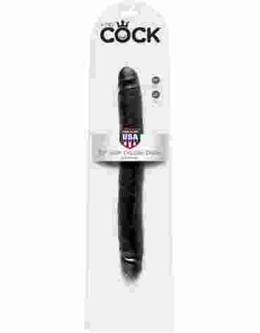 King Cock 12" Slim Double Dildo Black