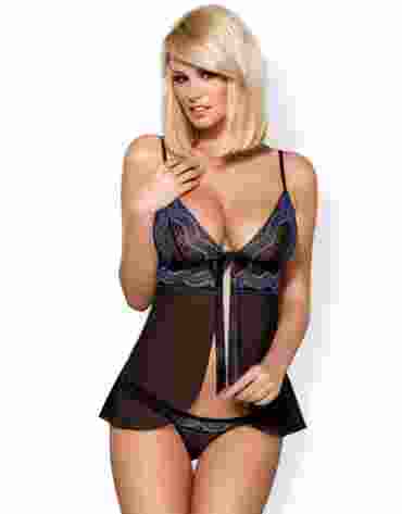 844-BAB-1 babydoll czarna L/XL