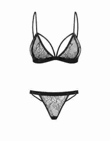 Petitenoir Set out of lace bralette and thong S