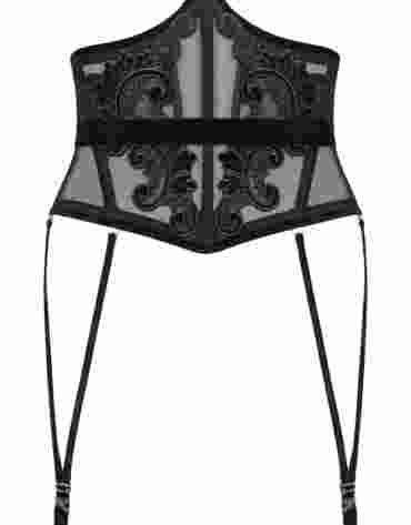Petitenoir Tulle Waspie with embroidery, suspenders and belt L