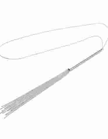 Srebrny naszyjnik pejczyk Bijoux Indiscrets Magnifique Metallic Chain Whip Necklace Silver