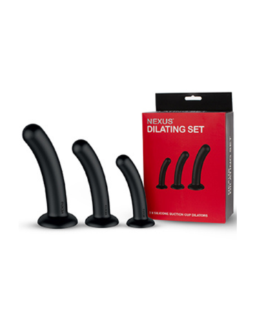 Nexus Dilator Zestaw Dildo Silicone Anal Dildos S,M,L Black