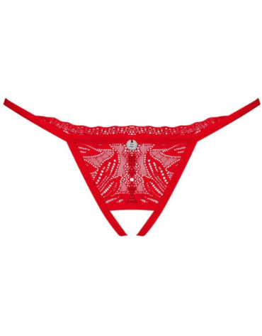 Obsessive otwarte czerwone stringi Chilisa XS/S
