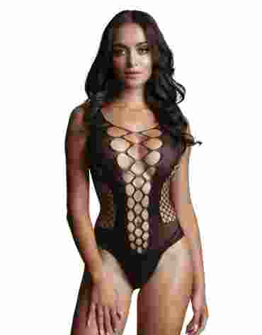 Le Désir V-Neck Teddy with Opaque Panels OS