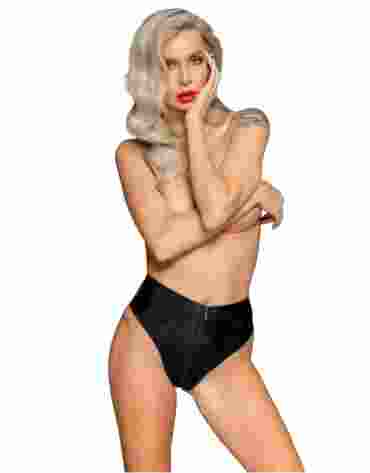 Noir Handmade F276 Snake wetlook panty with zipper XL