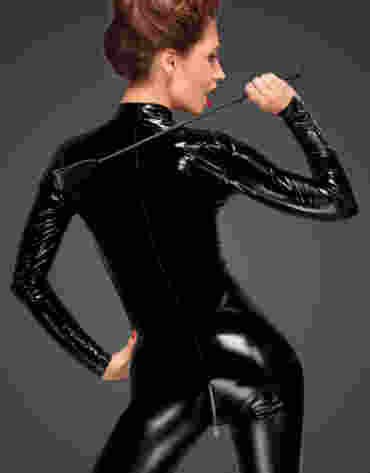 F188 PVC overall with long metal 3-way zipper L