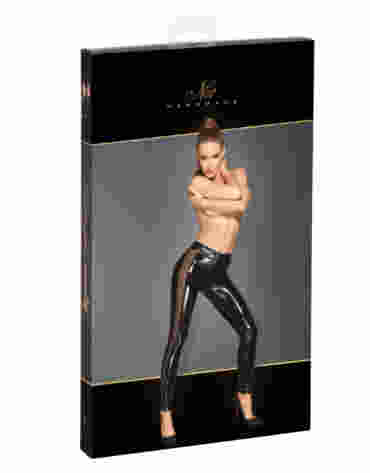F202 PVC leggins with tulle inserts L