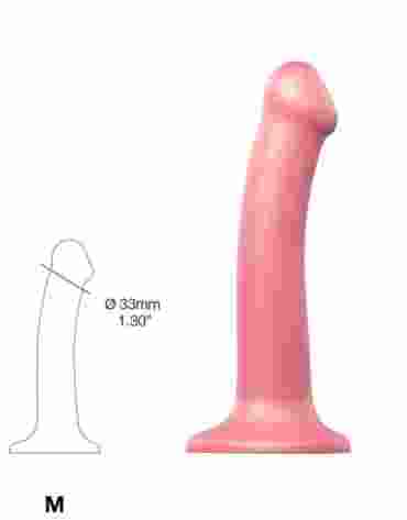 Dildo Mono Density Metallic Shine Old Rose M