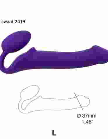 Strap-on-me Silicone bendable strap-on Purple L