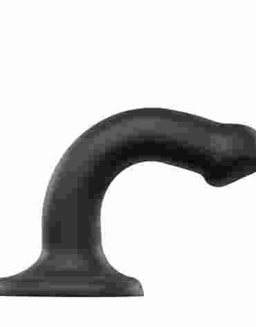 Silicone Bendable Dildo Double Density Black S