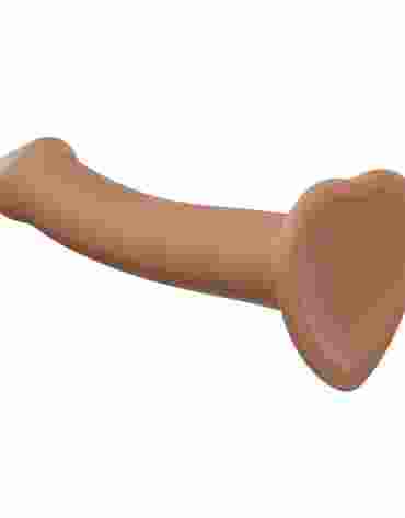 Silicone Bendable Dildo Double Density Caramel L