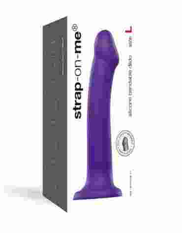 Silicone Bendable Dildo Double Density Purple L
