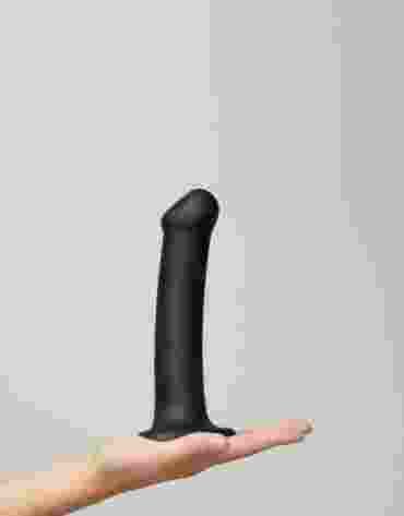 Silicone Bendable Dildo Double Density Black XL