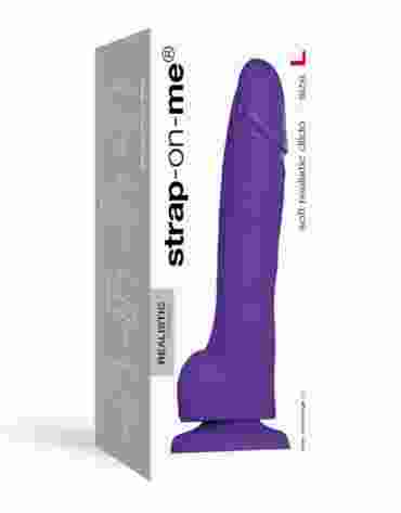 Soft Realistic Dildo Purple L