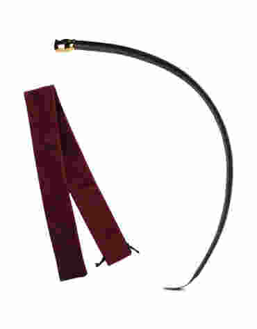 Gładki skórzany pejcz z główką w kształcie róży Zalo & Upko Leather Soft Whip