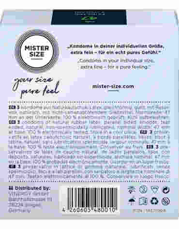 Mister.Size Condoms 47 mm 3 Pieces