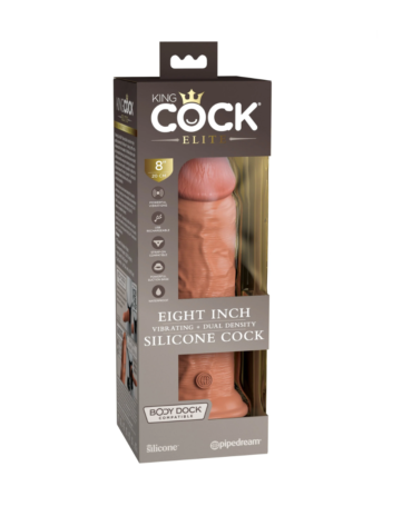 Wibrujące dildo Pipedream King Cock Elite Silicone Dual Density Cock 8