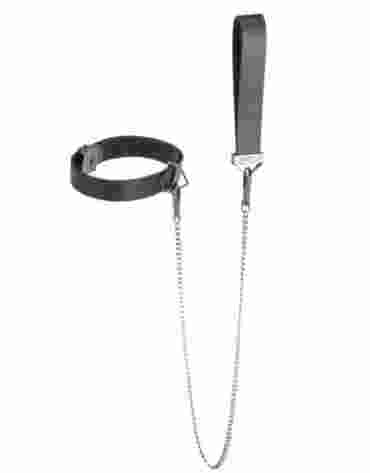 LOCKINK obróżka ze smyczą Collar with Leash Set Black