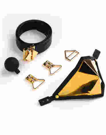 LOCKINK knebel Golden Punker Muzzle Gag Set Gold