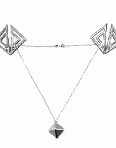 LOCKINK zaciski Nipple Clamps with Heavy Pendant Grey