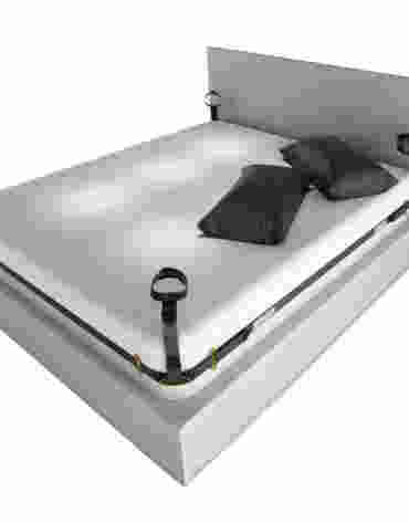 LOCKINK zestaw pasów BDSM Adjustable Bed Restraint Kit Black