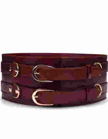 Liebe Seele pas do krępowania Wine Red Waist Cuff S Size