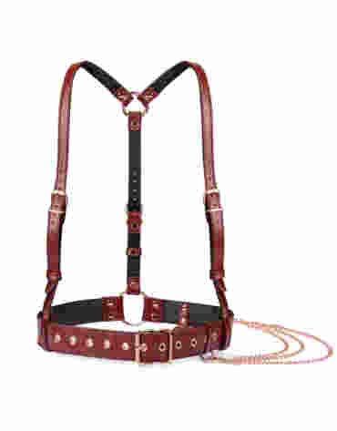 Liebe Seele uprząż Wine Red Body Harness