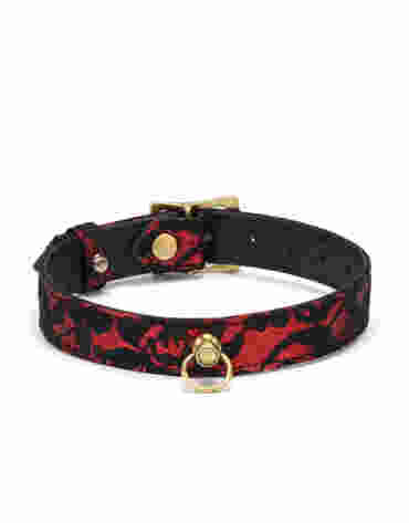 Liebe Seele obróżka Victorian Garden Lace and PU Choker