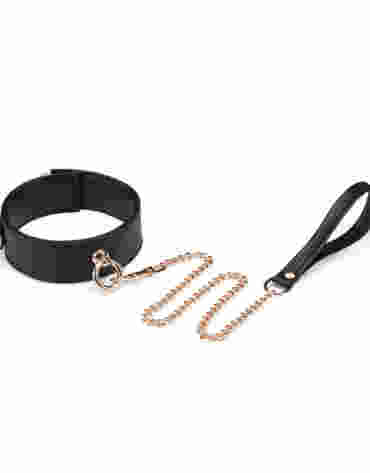Liebe Seele obróżka Black Organosilicon Collar with Leash