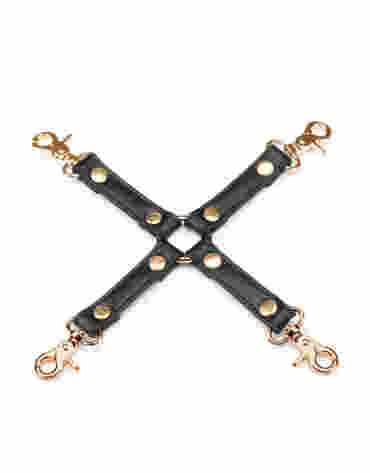 Liebe Seele uprząż Bondage Black Organosilicon Hogtie
