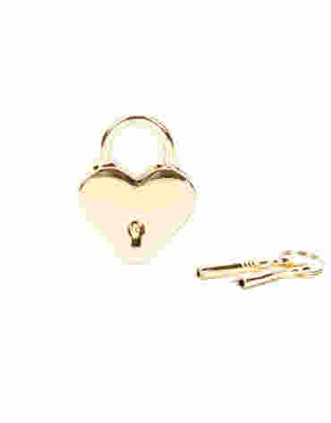 Liebe Seele kłódka Gold Heart Shape Padlock (2pcs a set)