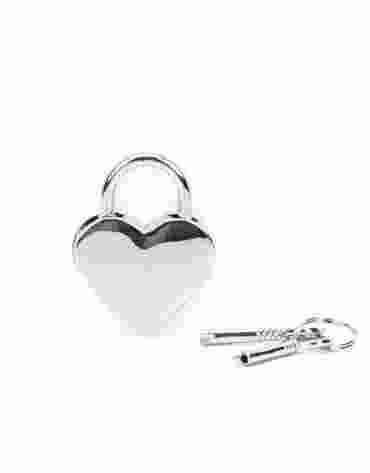 Liebe Seele kłódka Silver Heart Shape Padlock (2pcs a set)